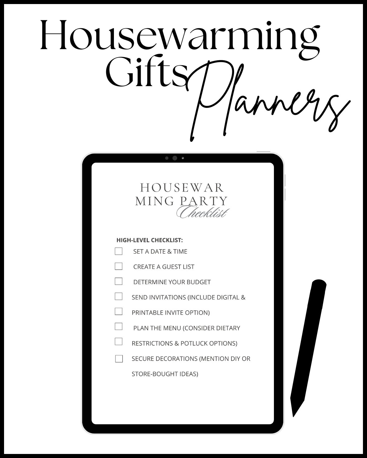 Housewarming  gifts planners